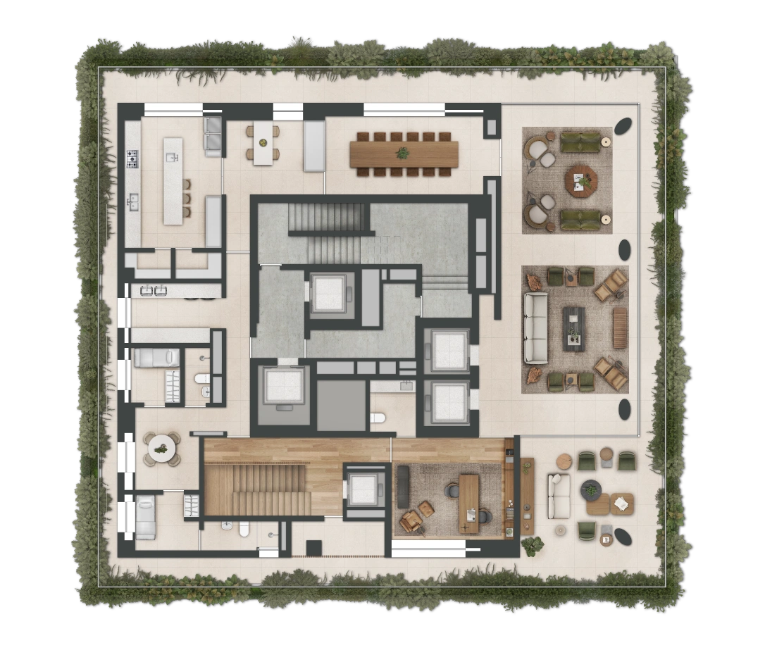 Cobertura Triplex - Andar Intermediário